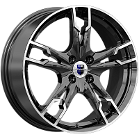 Литые диски Солар-оригинал (КС875) (КС875) 7.000xR17 4x100 DIA60.1 ET43 алмаз черный SK