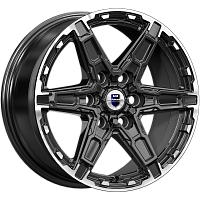 Литые диски Дистрикт (КС1159) 8.000xR18 6x114.3 DIA66.1 ET42 черный бриллиант