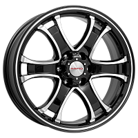 Литые диски Балеар (КС727) 7.500xR18 6x139.7 DIA100.1 ET38 алмаз черный для Hyundai