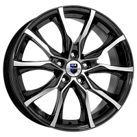 Литые диски Твист (КС697М) 7.500xR17 5x112 DIA66.6 ET37 алмаз черный для Audi A3
