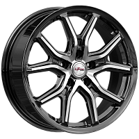 Литые диски Страйк (КС1080) 6.500xR17 5x114.3 DIA67.1 ET38 Блэк Джек для Hyundai Sonata