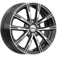 Литые диски Драйвер (КС996) 6.000xR15 5x100 DIA57.1 ET38 Блэк Джек для Skoda Rapid