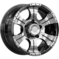 Литые диски Байконур (КС465М) 8.000xR16 6x139.7 DIA110.1 ET0 алмаз черный для Mitsubishi Pajero (Montero)