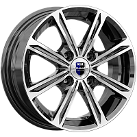 Литые диски Флэш (КС698) 5.000xR14 4x100 DIA67.1 ET45 алмаз черный для Daihatsu Applause