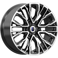 Литые диски Кортес (КС1102) 8.500xR19 6x139.7 DIA67.1 ET38 алмаз черный для Mitsubishi Pajero