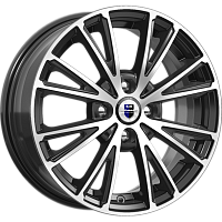 Литые диски Меандр (КС888) 6.000xR15 4x100 DIA67.1 ET45 алмаз черный SK для Renault Logan