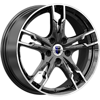 Литые диски Солар (КС875) 7.000xR17 5x114.3 DIA66.1 ET40 алмаз черный SK