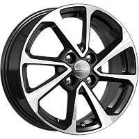 Литые диски КС861 (15_Solaris II) (КС861) 6.000xR15 4x100 DIA54.1 ET46 алмаз черный для KIA Rio Литые диски КС861 (15_Solaris II) (КС861) 6.000xR15 4x100 DIA54.1 ET46 алмаз черный для KIA Rio