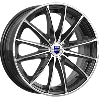 Литые диски Пойнт Бланк (КС884) 6.000xR15 4x100 DIA67.1 ET35 алмаз черный SK для Mazda Familia