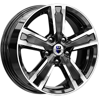 Литые диски Оклахома (КС998) 6.500xR16 5x114.3 DIA67.1 ET50 алмаз черный для Mazda 6