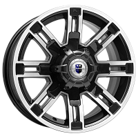 Литые диски Полюс (КС609М) 7.500xR16 6x139.7 DIA100.1 ET30 алмаз черный для Opel Frontera