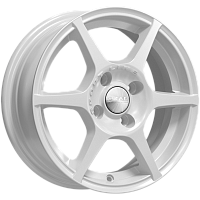 Литые диски ЯГУАР (КЛ147) 5.500xR14 4x100 DIA67.1 ET38 белый для Toyota Yaris